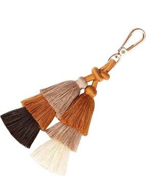 Handmade Boho Tassel Keychain Bag Charm
